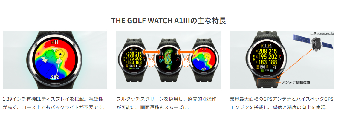 2年保証】THE GOLF WATCH A1-Ⅲ | グリーンオンダイレクト